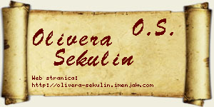Olivera Sekulin vizit kartica